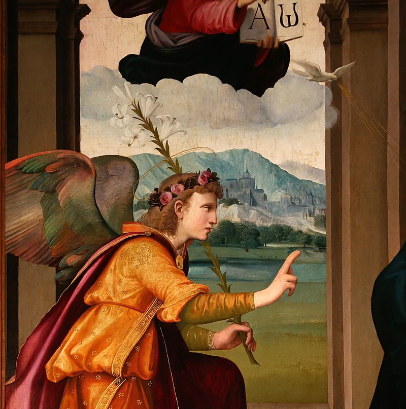 Annunciazione - dettaglio, San Pietro a Pitiana